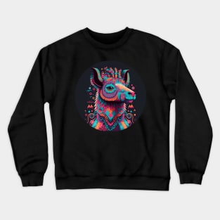 A llama feeling the rhythm Crewneck Sweatshirt